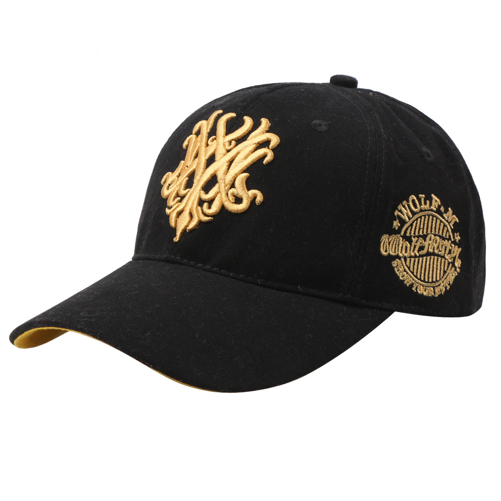 Wholesale Mythological all-cotton baseball caps, outdoor sports Korean-style trendy spring and summer embroidered caps for men and women in stock