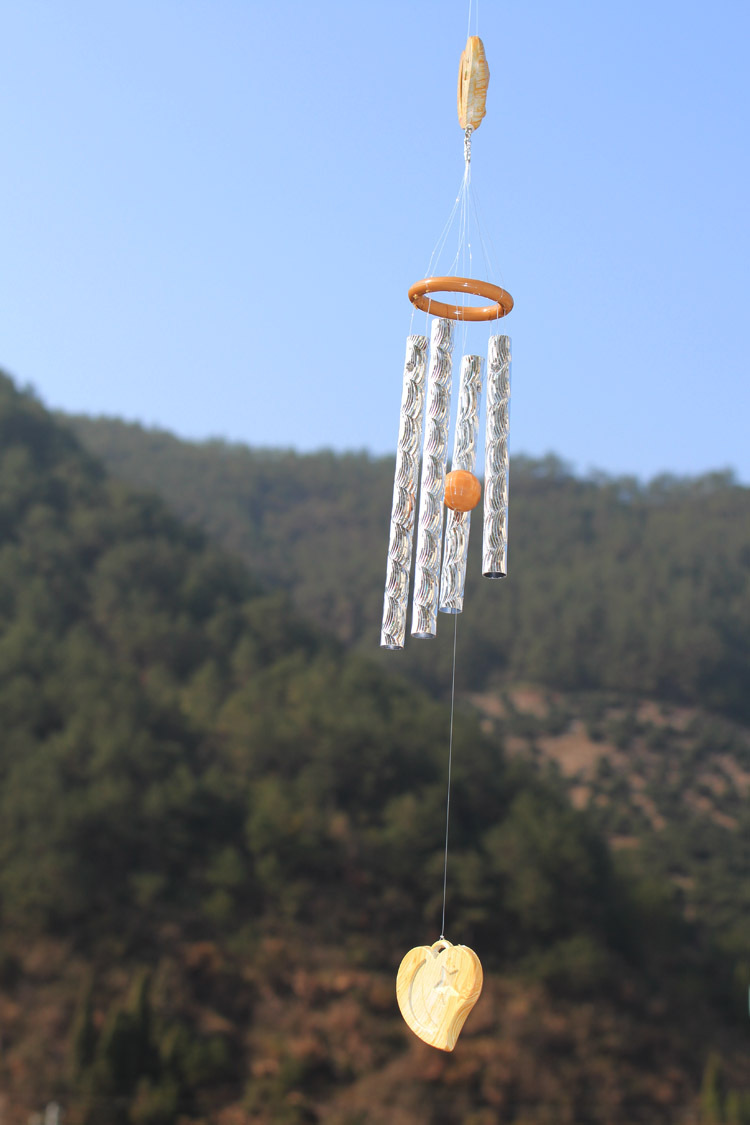 Cross-Border Creative Wood Grain Small Wind Chime Pendant Handmade Home Door Decoration Kindergarten Corridor Decoration Warm Field Hanging Decoration Item Picture