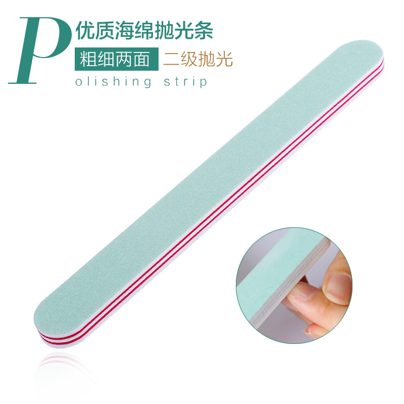 美甲抛光条红心海绵抛光条美甲双面抛光条一抛即亮美甲工具定制