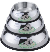 Supply stainless steel pet bowls Pet tableware pet supplies stainless steel wholesale