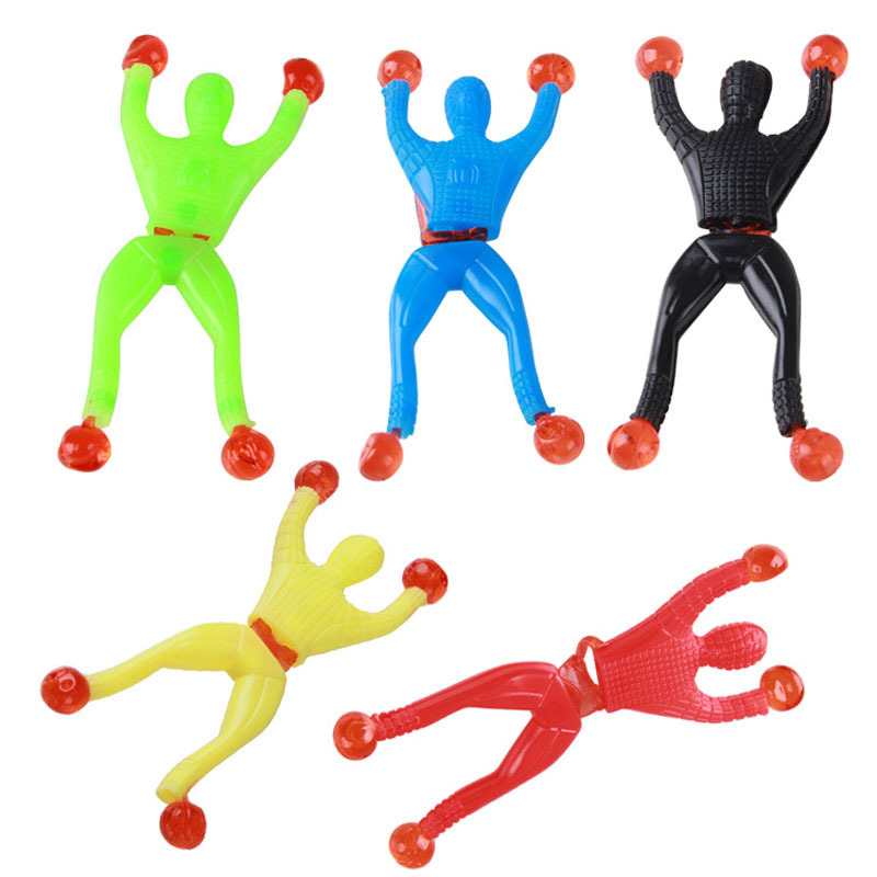 Soft material Wall crawler Spiderman somersault figure Sticky Spiderman campus hot selling children's toys