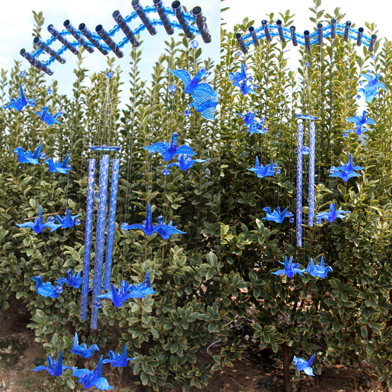 Creative Heart Thousand Paper Cranes Wind Chimes Hanging Decoration Door Decoration Student Craft Gift Gift Home Decoration Pendant Cross-Border