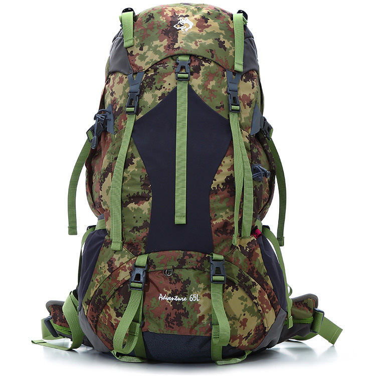 Foreign trade exclusive sled dog outdoor hiking bags, large-capacity long-distance travel bags, 65L outdoor camping supplies manufacturer Specification image