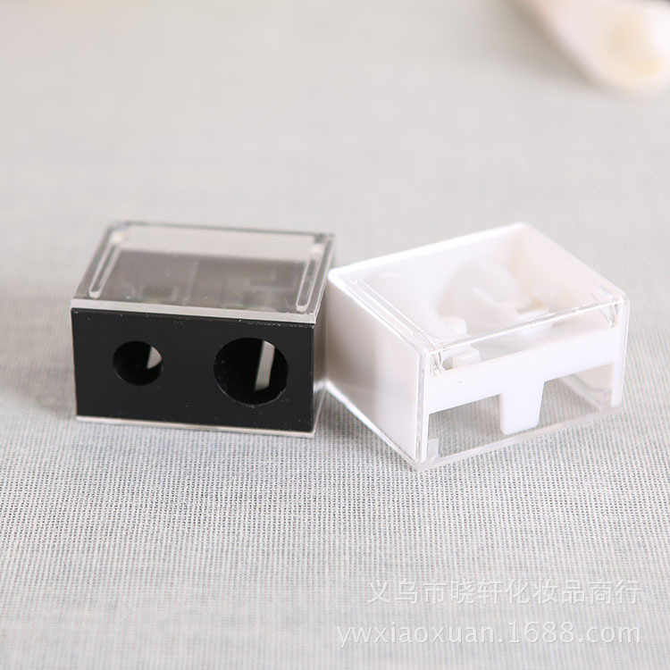 Shop wholesale beauty tools eyebrow pencil companion with cover double hole makeup sharpener (color is random) full figure