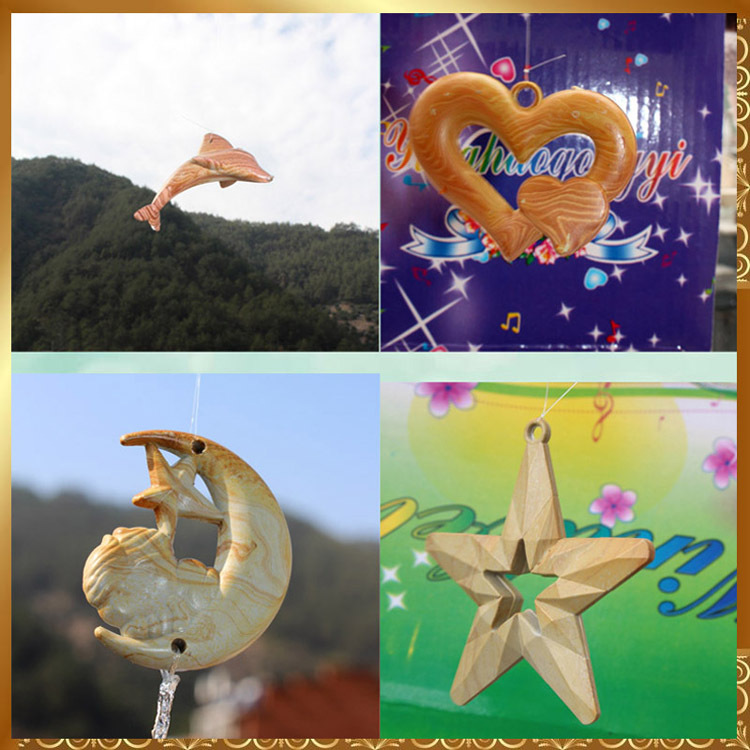 Cross-Border Creative Wood Grain Small Wind Chime Pendant Handmade Home Door Decoration Kindergarten Corridor Decoration Warm Field Hanging Decoration details Picture