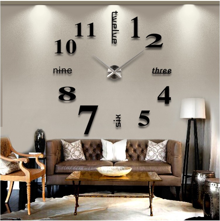 Factory Direct Sales Super Size Creative Wall Clock Diy Wall Clock Mirror Wall Clock Mirror Wall Clock Wall Clock details Picture