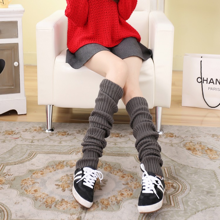 Thickening and lengthening snow wool socks leg sets long over the knee pile women socks autumn and winter leg warmers yoga socks