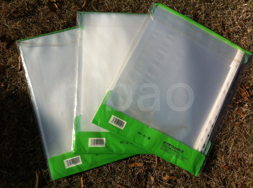 Kangbai A4/11-hole file bag inner page file protection bag Transparent loose-leaf bag 2-hole, 3-hole, 4-hole clip EH303V details Picture