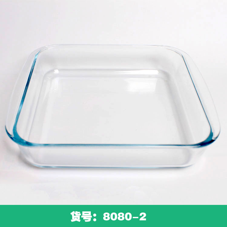 厂家批发菲内克斯正方钢化玻璃烤盘8080系列 玻璃果盘水果盘图