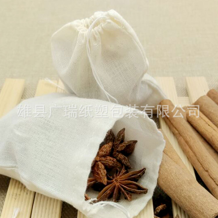Factory Direct Decocting Bag 40*55Cm Cotton Gauze Filter Bag Processing Chinese Medicine Bag Seasoning Bag Application Scenario