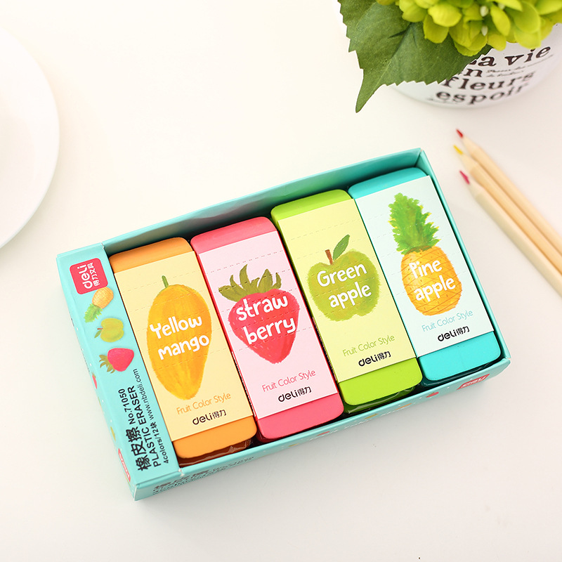 Deli Fruit Large Eraser 71050 Color Large Eraser Correction Eraser Large Eraser Specification drawing