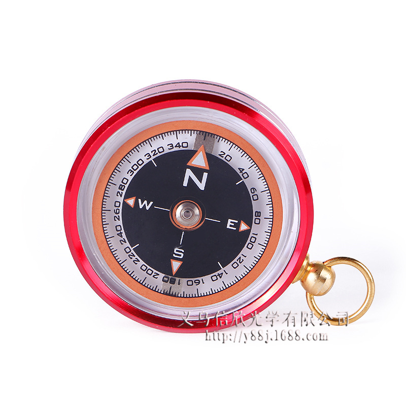 Outdoor metal compass, new creative candy-colored seven-color aluminum alloy compass, wholesale compass details Picture