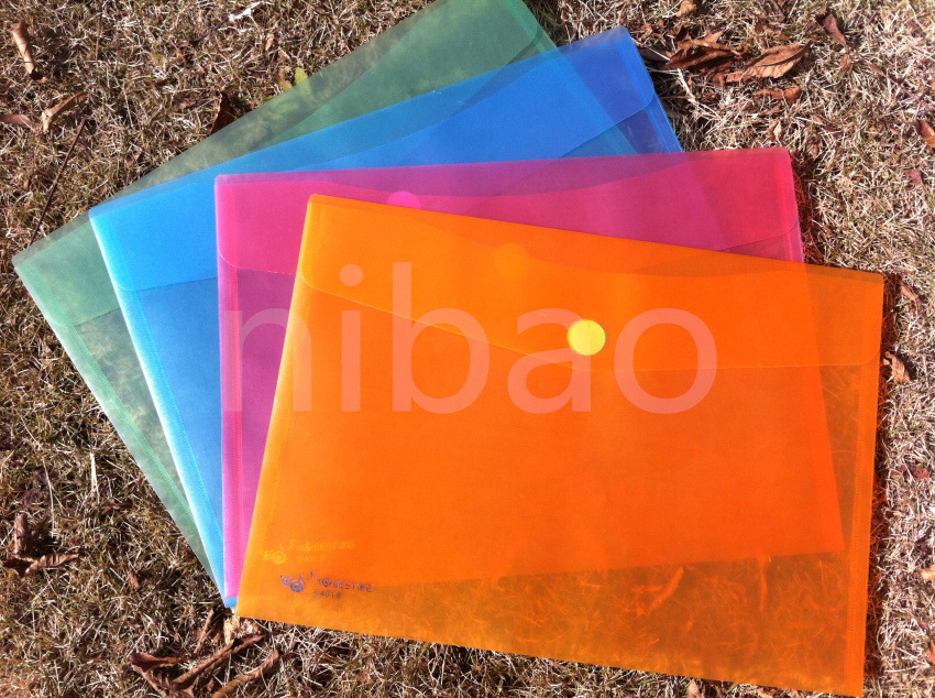 【 Colorful 】 Kangbai Colorful Sticky Buckle A4/PP Folder, File Bag, Archive Bag, Information Bag Wholesale 4018