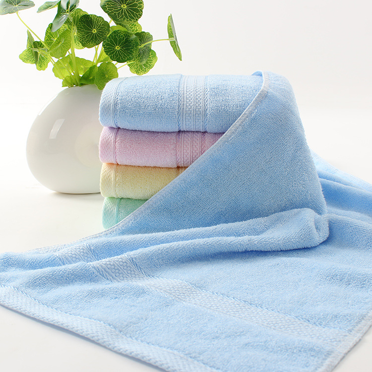 Manufacturers Wholesale Plain Household Adult Towel Bamboo Fiber Face Towel 32*73Cm Soft Absorbent Face Towel details Picture