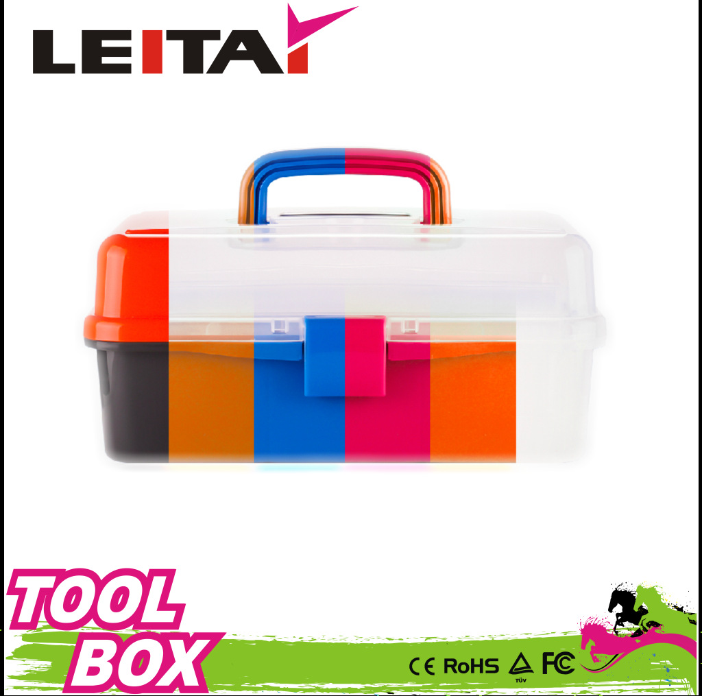 供应 多层透明整理箱 13寸塑料工具箱 多功能G560