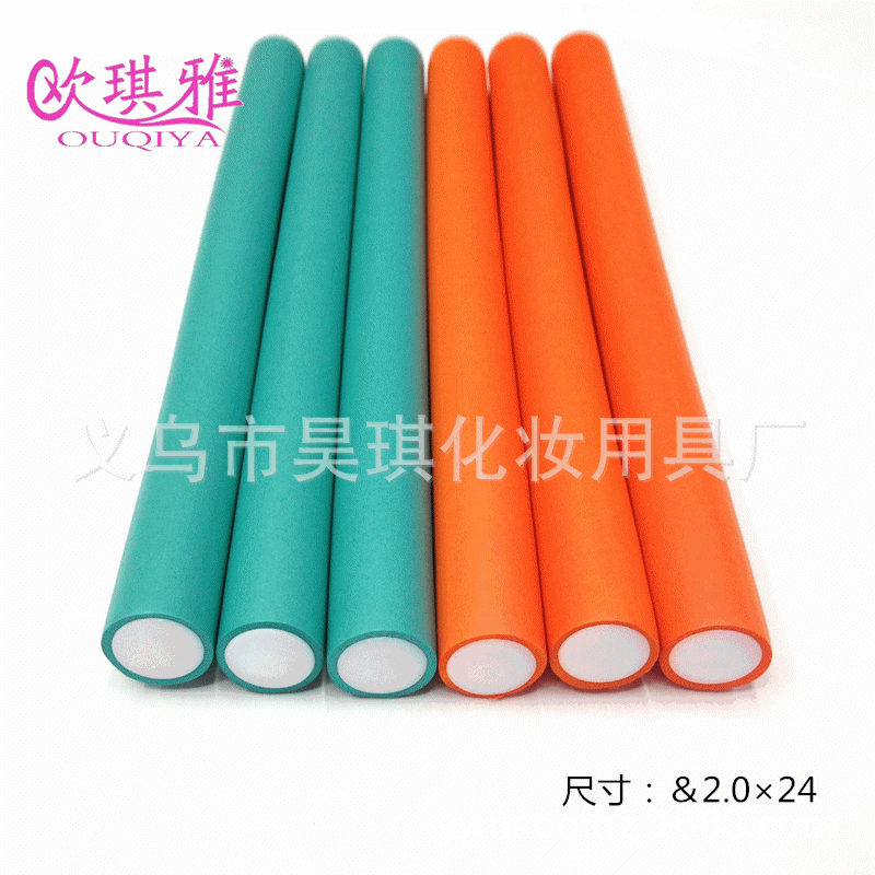 亚马逊懒人卷发棒盘发女童卷发工具多功能魔法卷发棒不伤发橡胶棒