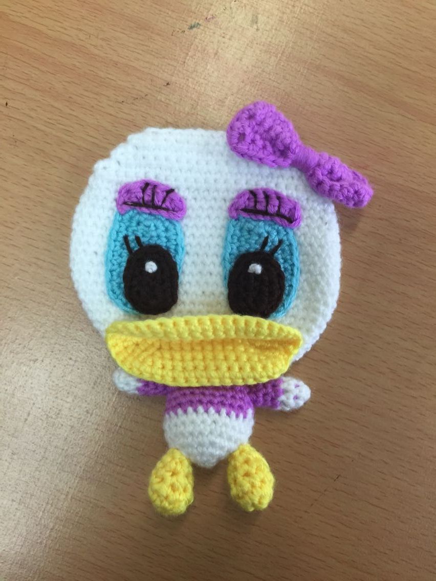 Crochet yarn material package, cute Donald Duck wallet, handmade DIY, wholesale in stock