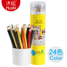 沐绘802-24彩色铅笔24色油性彩铅 秘密花园儿童涂鸦专用彩铅批发