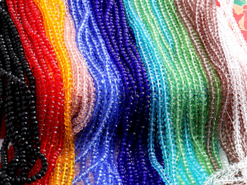 diy jewelry accessories: crystal loose beads, flat beads, wheel beads 4/6/8/10mm, ordinary color, whole string wholesale details Picture