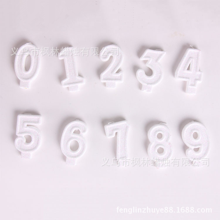 White cake candles creative party digital birthday candles Birthday celebration party cake birthday candle decorations details Picture