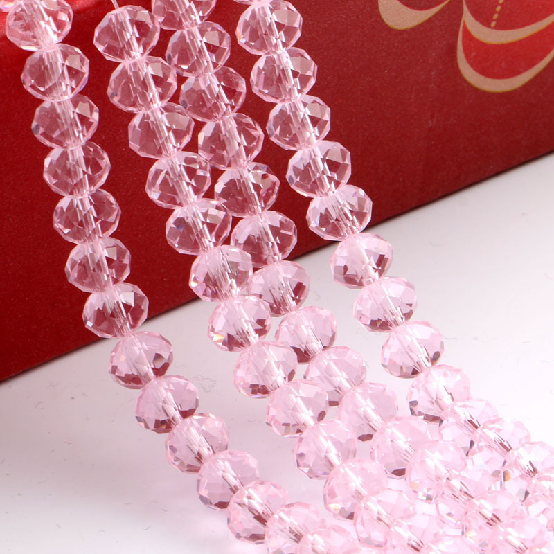 diy jewelry accessories: crystal loose beads, flat beads, wheel beads 4/6/8/10mm, ordinary color, whole string wholesale Specification image