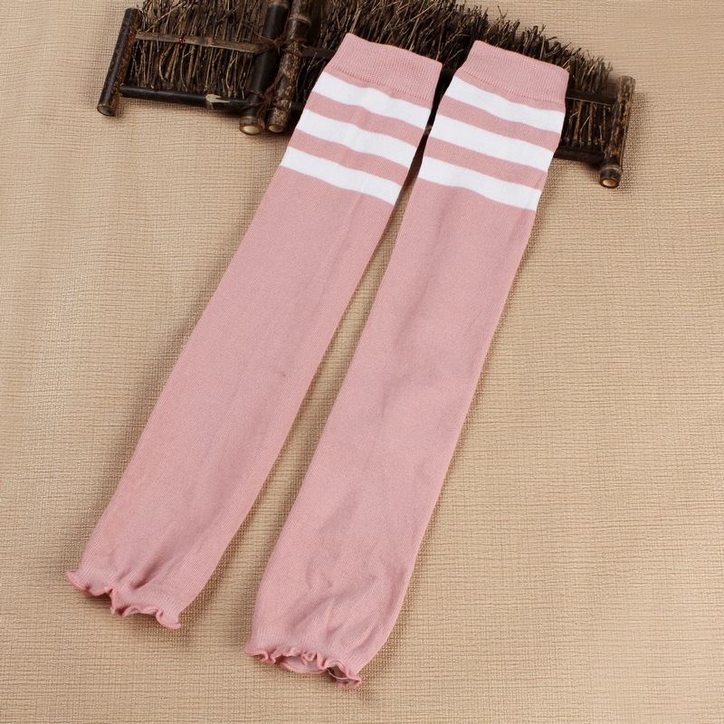 Japanese autumn and winter new combed cotton warm socks, three-bar student socks, air-conditioned room knee and leg guards details Picture