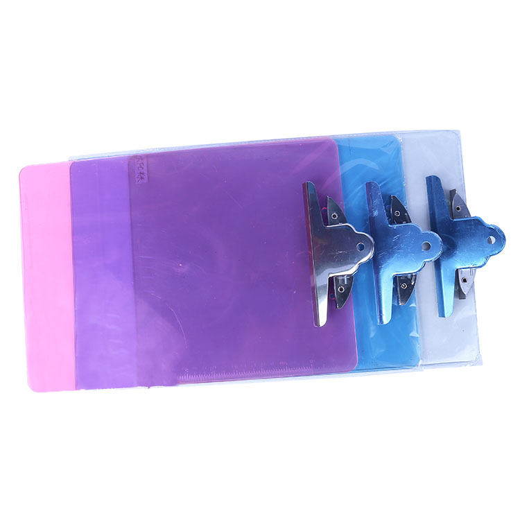 A4 transparent plastic butterfly clipper, writing board clipper, copying board clipper, note-taking and data organization board clipper BD88-2 details Picture