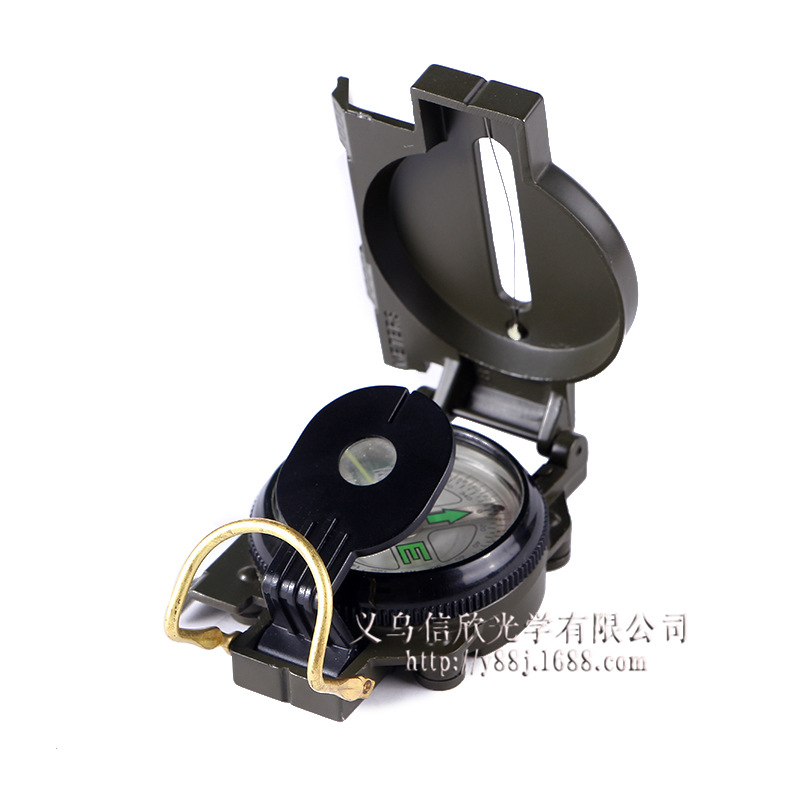 Wholesale of new snap-on multi-functional metal compasses in military green mini compass business gifts details Picture