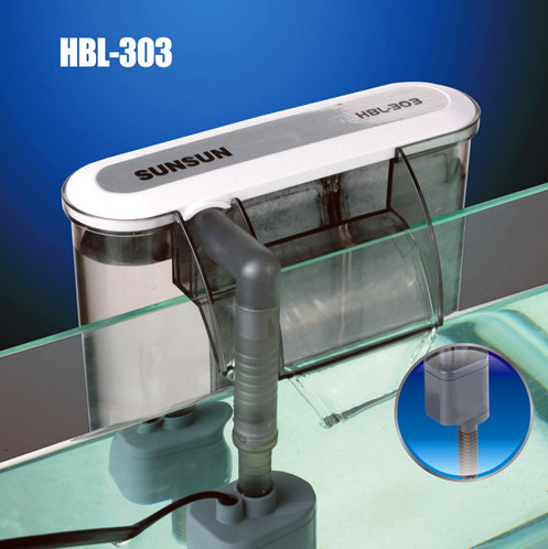HBL-302水族箱鱼缸壁挂式过滤器外置三合一水族箱过滤器
