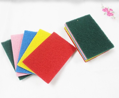 厂家直销 彩色百洁布 海绵百洁布 10片装百洁布 厨房清洁用品批发