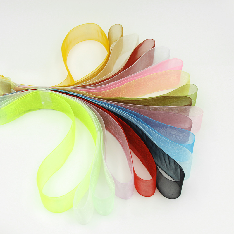 2.5Cm Wide Snow Gauze With Organza Gauze With Ribbon Ribbon Flower Gift Packaging With Small Fragrance Specification drawing