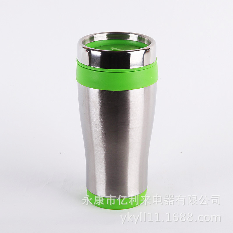 不锈钢塑料双层便携式咖啡杯出口美国源头厂家生产汽车杯详情图3