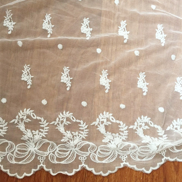 Clothing, home textiles, decoration, curtains, lace, mesh, embroidery, organza, accessories, belts, 21-42.7cm wide lace pic 2