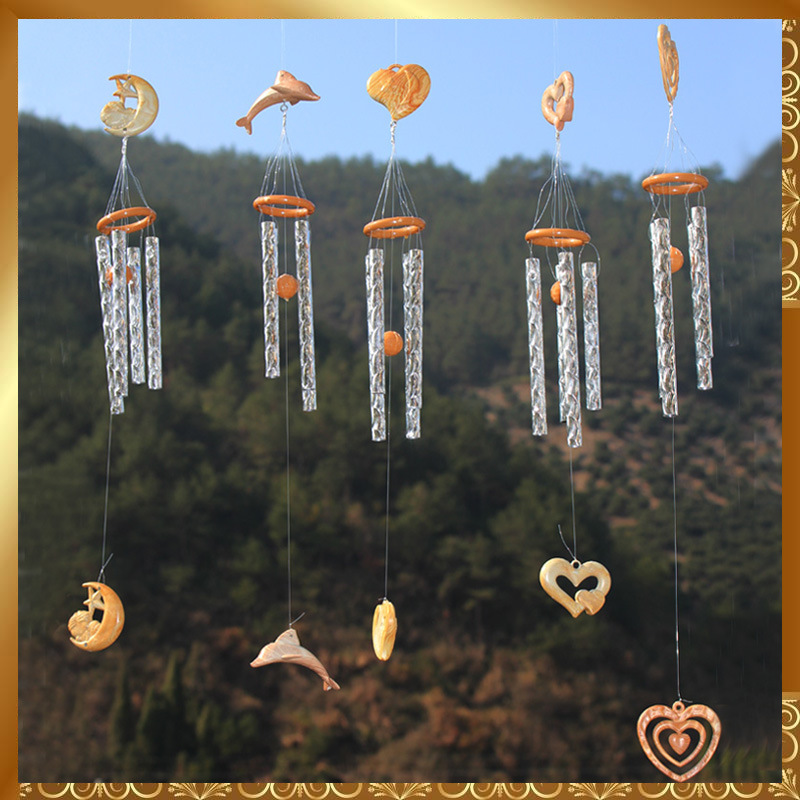 Cross-Border Creative Wood Grain Small Wind Chime Pendant Handmade Home Door Decoration Kindergarten Corridor Decoration Warm Field Hanging Decoration