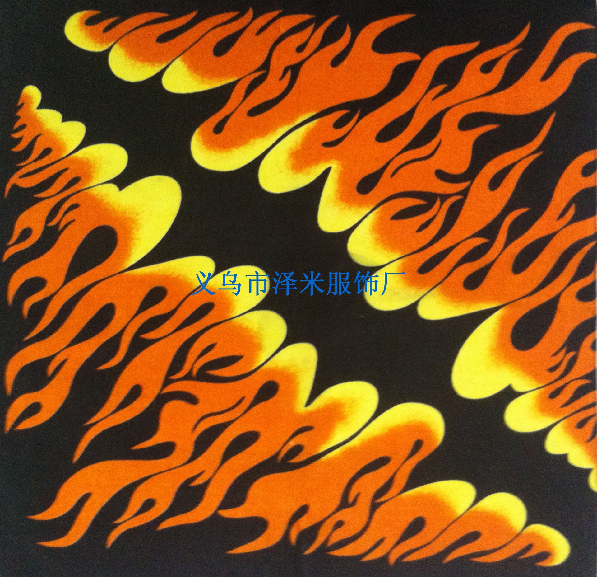 Factory direct sales of trendy cycling headscarves, big flame Korean outdoor sports hiphop square scarves in stock pic 3