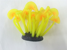 鱼缸仿真珊瑚 水族造景装饰摆件 黄色小珊瑚 树脂底座 厂家批发