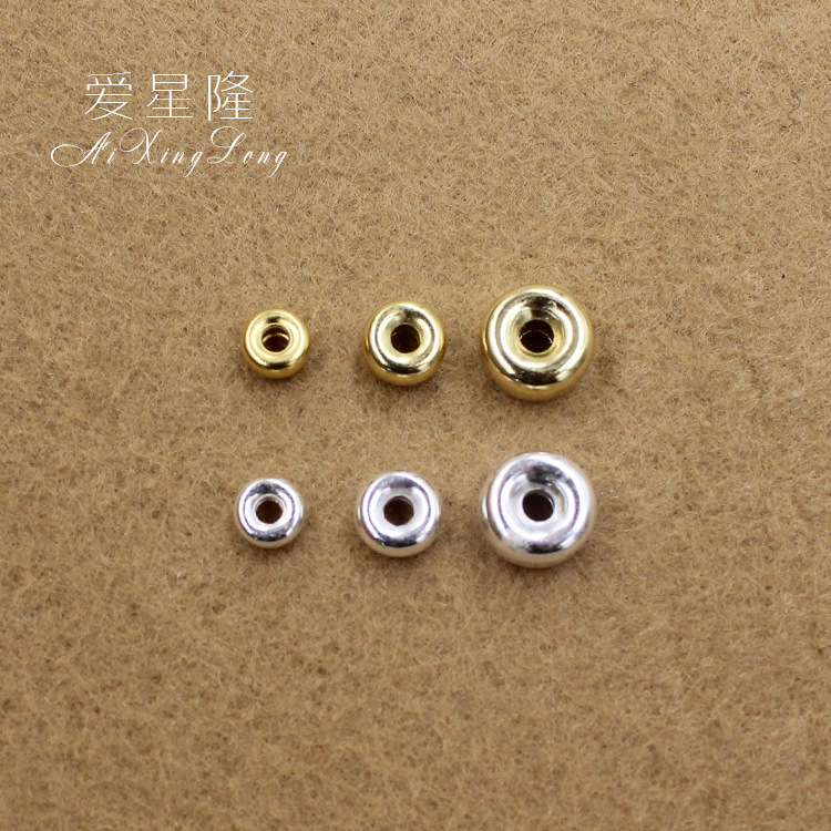 925 Silver diy abacus beads Silver jewelry material accessories Pendant earrings decorative beads