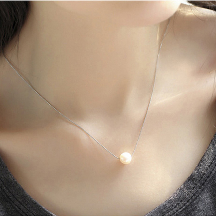 Fresh Water Pearl Necklace Korean Version Of Simple New Single Elegant Niche Design Clavicle Chain 100 Collocation Decorated Female Choker details Picture