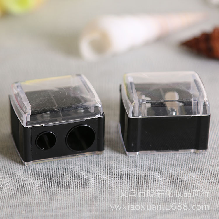 化妆笔卷笔刀眼线笔眉笔化妆卷笔刀大小双孔设计卷笔饱工具