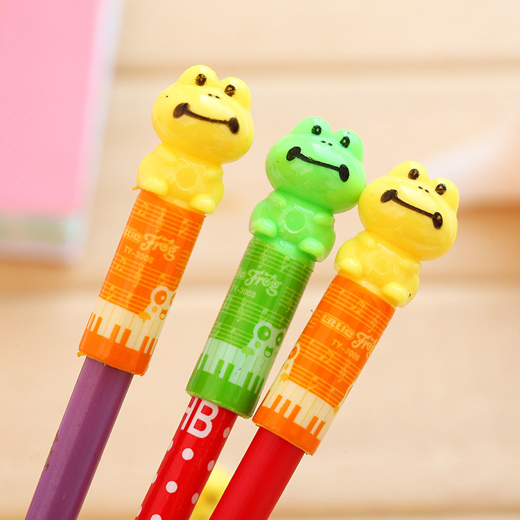 小青蛙铅笔套 铅笔帽 保护套 铅笔头盖 延长铅笔寿命3008