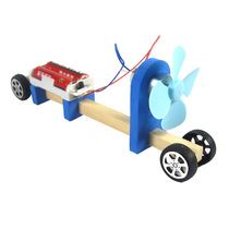 F1 wooden car Creative technology small production toy experimental set F1 air car