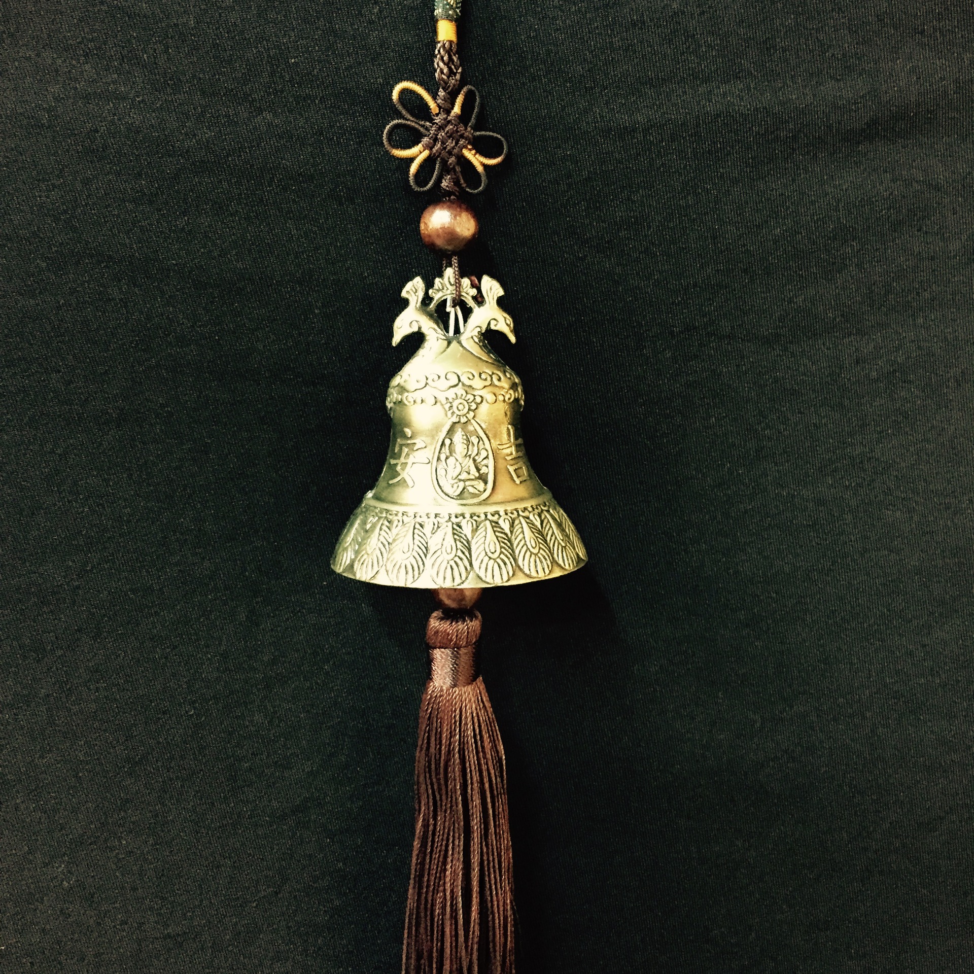 厂家批发 中国结孔雀金属风铃 平安吉祥民族风 复古风铃 汽车挂件