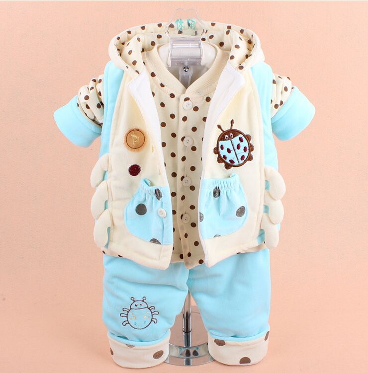 2019 New children's and infants' crystal fleece cotton vest Baby set, three-piece set Application Scenario