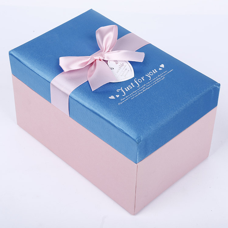纯色锦缎礼盒深爱系列长方形礼品包装盒 纯色礼品盒 收纳详情图3