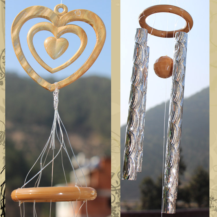 Cross-Border Creative Wood Grain Small Wind Chime Pendant Handmade Home Door Decoration Kindergarten Corridor Decoration Warm Field Hanging Decoration Specification drawing
