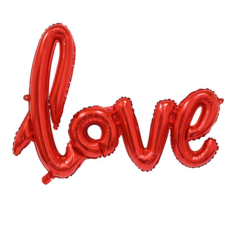 Wedding Decoration Decoration Aluminum Film Balloon Mini Small One-Piece Love Letter Aluminum Foil Balloon Wholesale Item Picture
