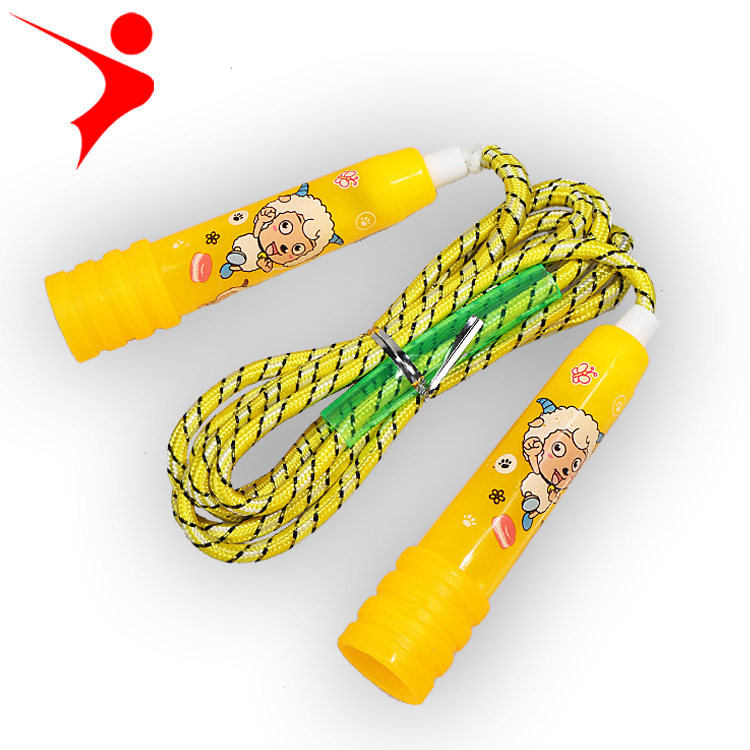 Jump Rope Wholesale Cartoon Cotton Rubber Jump Rope Children's Cartoon Jump Rope Primary School Students Can Adjust The Length