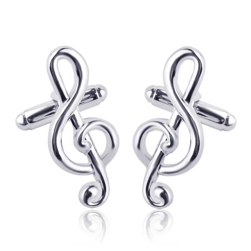 European and American popular accessories Music symbol cufflinks Fashion French note cufflinks cuff nails men's shirt accessories full figure