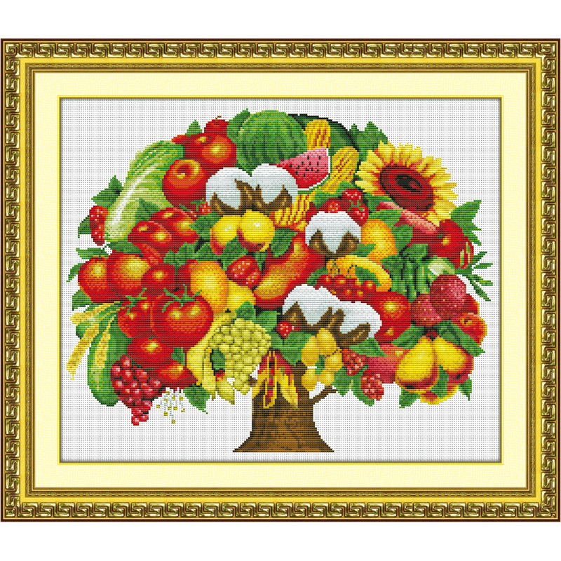 New cross-stitch material package for handicrafts, diy for the living room, Five Grains Abundant
