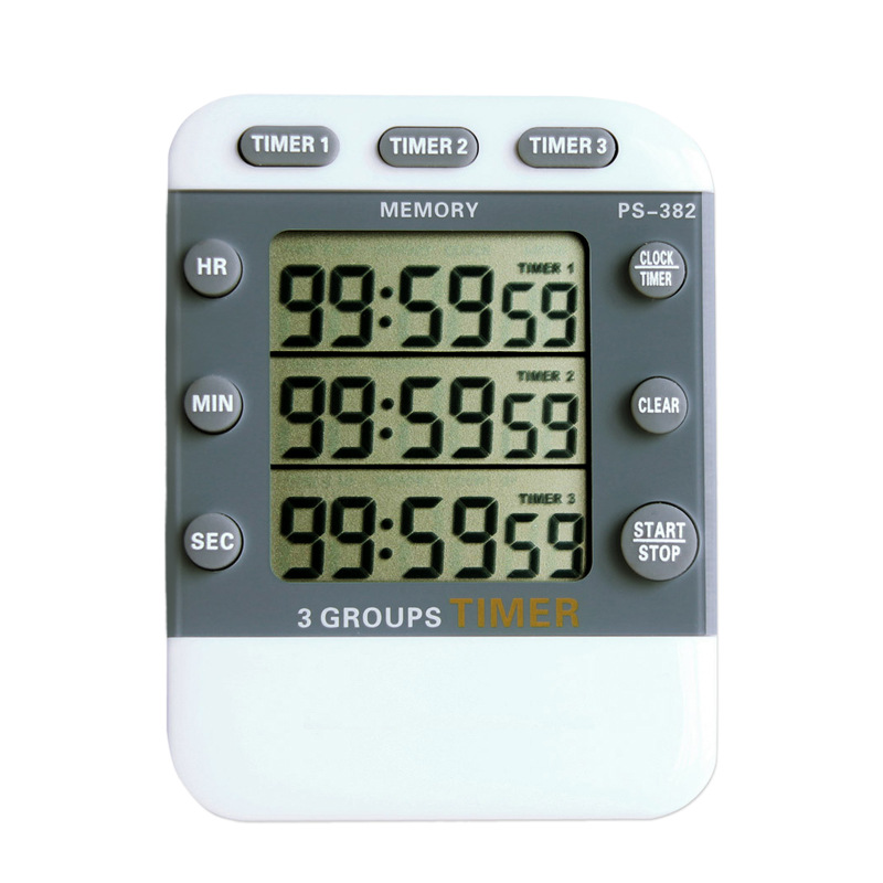 Genuine Sun Chasing PS382 three-channel electronic forward and backward timer, timer reminder, clock and stopwatch memory function